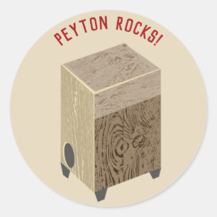 Etiquetas personalizadas do cilindro de Cajon