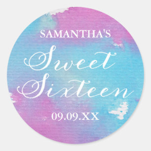 Etiquetas personalizadas do doce dezesseis da