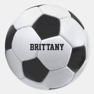 Etiquetas personalizadas do futebol