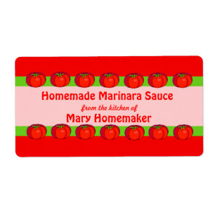 Etiquetas personalizadas do molho de tomate