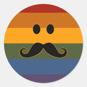 Etiquetas personalizadas do Orgulho de bigode