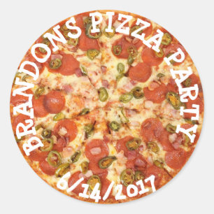 Etiquetas personalizadas do partido da pizza do