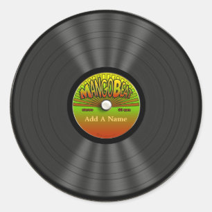 Etiquetas personalizadas do registro de vinil da