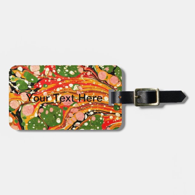 Etiquetas Personalizadas do Roteiro Laranja/Verde/ (Frente Horizontal)