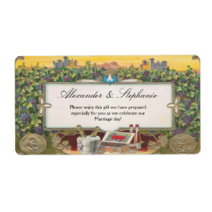 Etiquetas personalizadas do vinhedo das uvas para