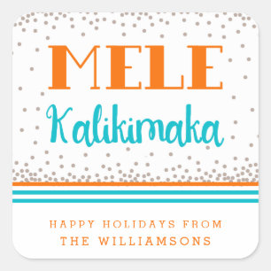 Etiquetas personalizadas Kalikimaka do feriado de