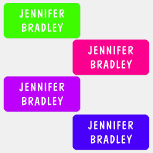 Etiquetas Personalizadas Neon Brilhante Nome da Es