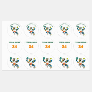 Etiquetas Personalizadas para Clube de Pickleball 