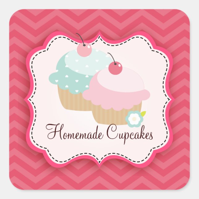 Etiquetas Personalizadas para Cupcakes Homemade (Frente)