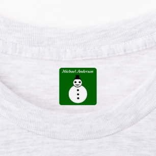 Etiquetas Personalizado de Snowman de Natal