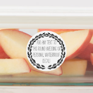 Etiquetas Personalizado qualquer Círculo de Texto à Prova de