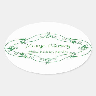 Etiquetas personalizáveis do Mango Chutney