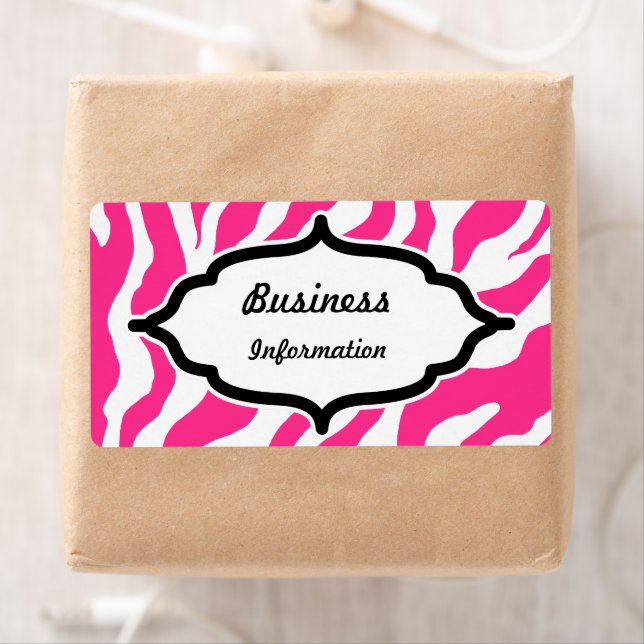 Etiquetas Personalizáveis Pink Zebra (Insitu)