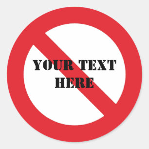 Etiquetas personalizáveis proibidas