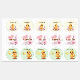 Etiquetas Personalized Chick Waterproof Labels