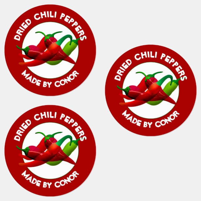 Etiquetas Pimentos de Chili Secos (Grupo)