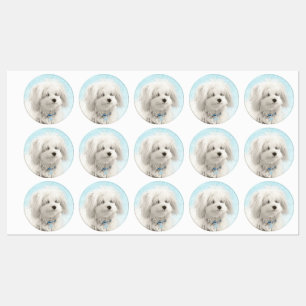 Etiquetas Pintura de Algodão de Tulear - Arte de Cachorro O