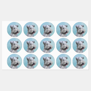 Etiquetas Pintura de Cesky Terrier - Arte de Cachorro Origin