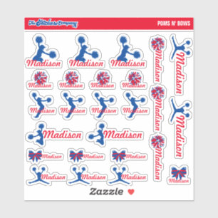 Etiquetas Pom de Cheerleader Personalizadas Escol