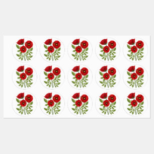 Etiquetas Poppy alegre Flores de Verão