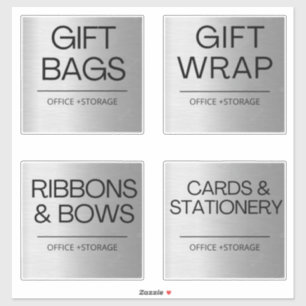 Etiquetas Prateadas da Organização para Armazename