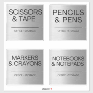 Etiquetas Prateadas da Organização para Armazename