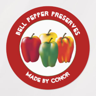 Etiquetas Preserva de Pimenta de Bell 