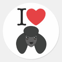 Etiquetas pretas da caniche