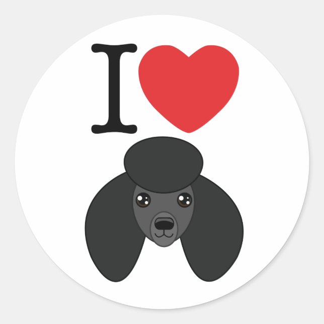 Etiquetas pretas da caniche (Frente)