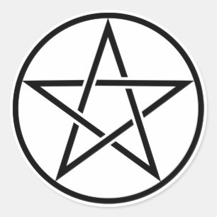 Etiquetas pretas transparentes do Pentacle
