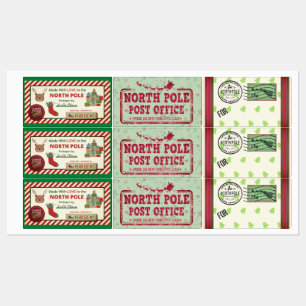 Etiquetas Produto adesivo/impermeável grande quadrado Natal