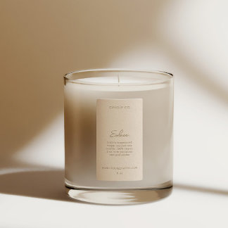 Etiquetas Produto Chic Moderno de Velas de Cores Neutras