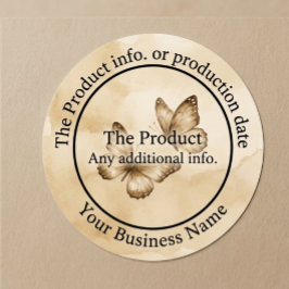Etiquetas Produto Preto e Branco Minimalista Moderno Elegant