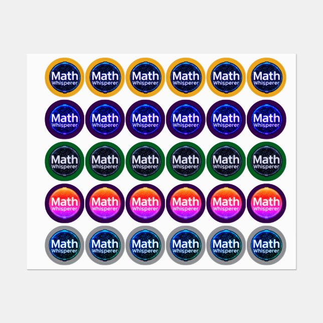 Etiquetas Professora de Matemática Whisperer (Folha)