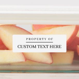 Etiquetas Propriedade Simples Moderna De Texto Personalizado
