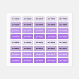 Etiquetas Purple Kids' Name Clothing School Labels