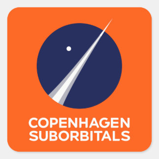 Etiquetas quadradas com logotipo de Copenhaga