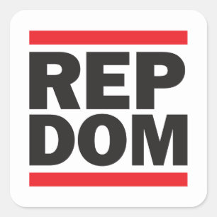 Etiquetas quadradas dos DOM do representante