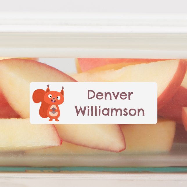 Etiquetas Quadrinhos vermelhos felizes personalizados (Afixado)