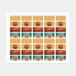 Etiquetas Quatro Designs de basquete