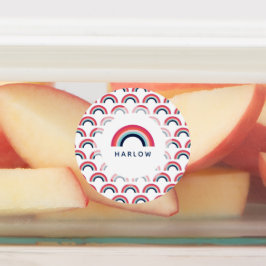 Etiquetas Rainbow Personalizado Name School Modern