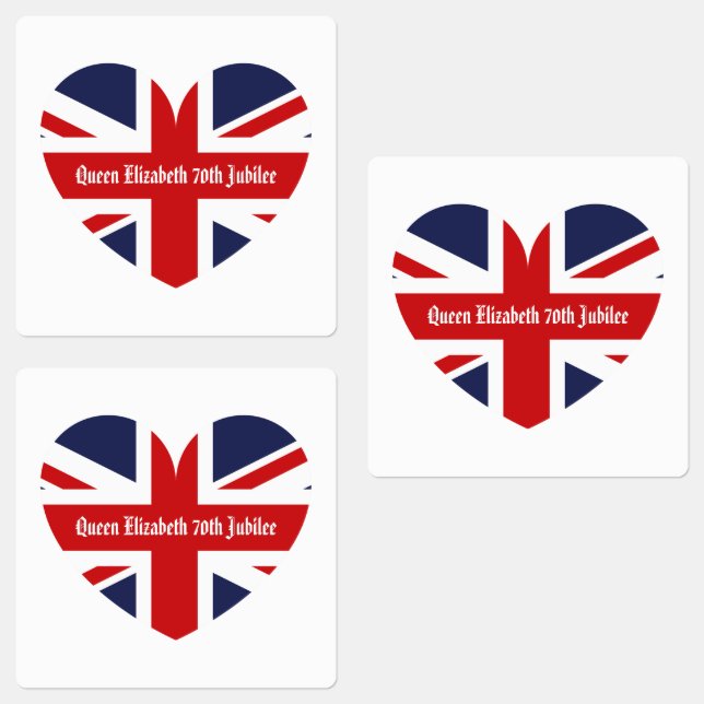 Etiquetas Rainha Elizabeth 70 Jubilee (Grupo)