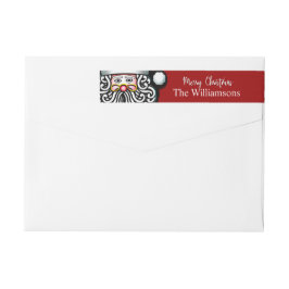 Etiquetas Red Personalised Merry Christmas Papais noeis Ende