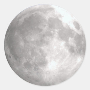 Etiquetas redondas da Lua cheia
