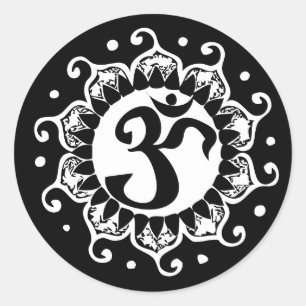 Etiquetas redondas de Lotus OM