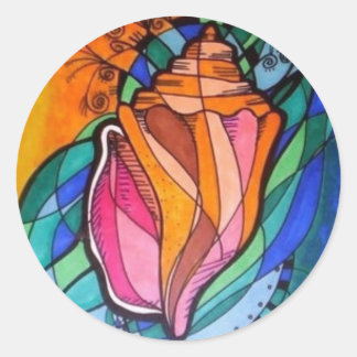 Etiquetas redondas de Seashell