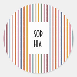 Etiquetas Redondas de Traços Echo - Listras Multic