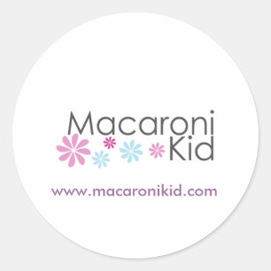 Etiquetas redondas do miúdo do macarrão