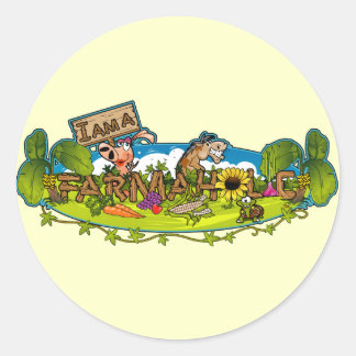 Etiquetas redondas para o logotipo Farmaholical