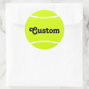 Etiquetas redondas personalizadas da bola de têni
